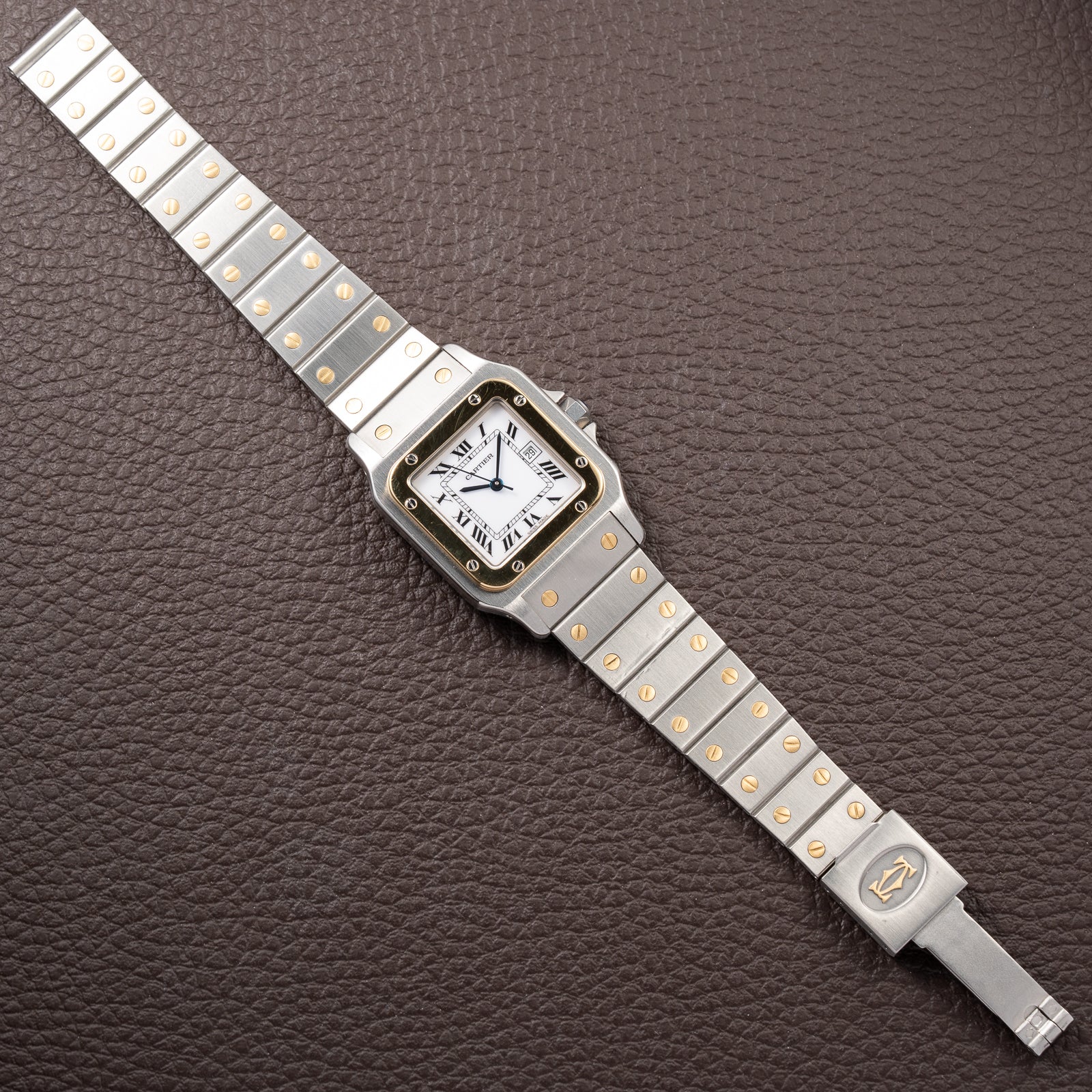 Cartier Santos Carrée Gold & Steel GM Automatic Ref. 2961 from 1980s