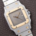 Cartier Santos Carrée Ghost Grey Patina "Swiss" Only Automatic GM Ref. 2961 from 1980s