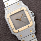 Cartier Santos Carrée Ghost Grey Patina "Swiss" Only Automatic GM Ref. 2961 from 1980s