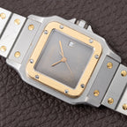 Cartier Santos Carrée Ghost Grey Patina "Swiss" Only Automatic GM Ref. 2961 from 1980s