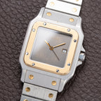 Cartier Santos Carrée Ghost Grey Patina "Swiss" Only Automatic GM Ref. 2961 from 1980s