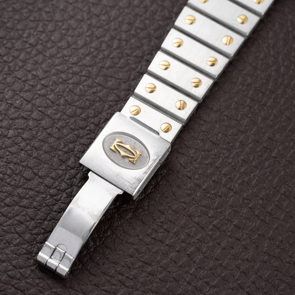 Cartier Santos Carrée Ghost Grey Patina "Swiss" Only Automatic GM Ref. 2961 from 1980s