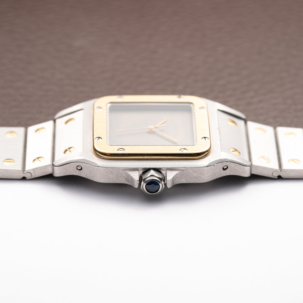 Cartier Santos Carrée Ghost Grey Patina "Swiss" Only Automatic GM Ref. 2961 from 1980s