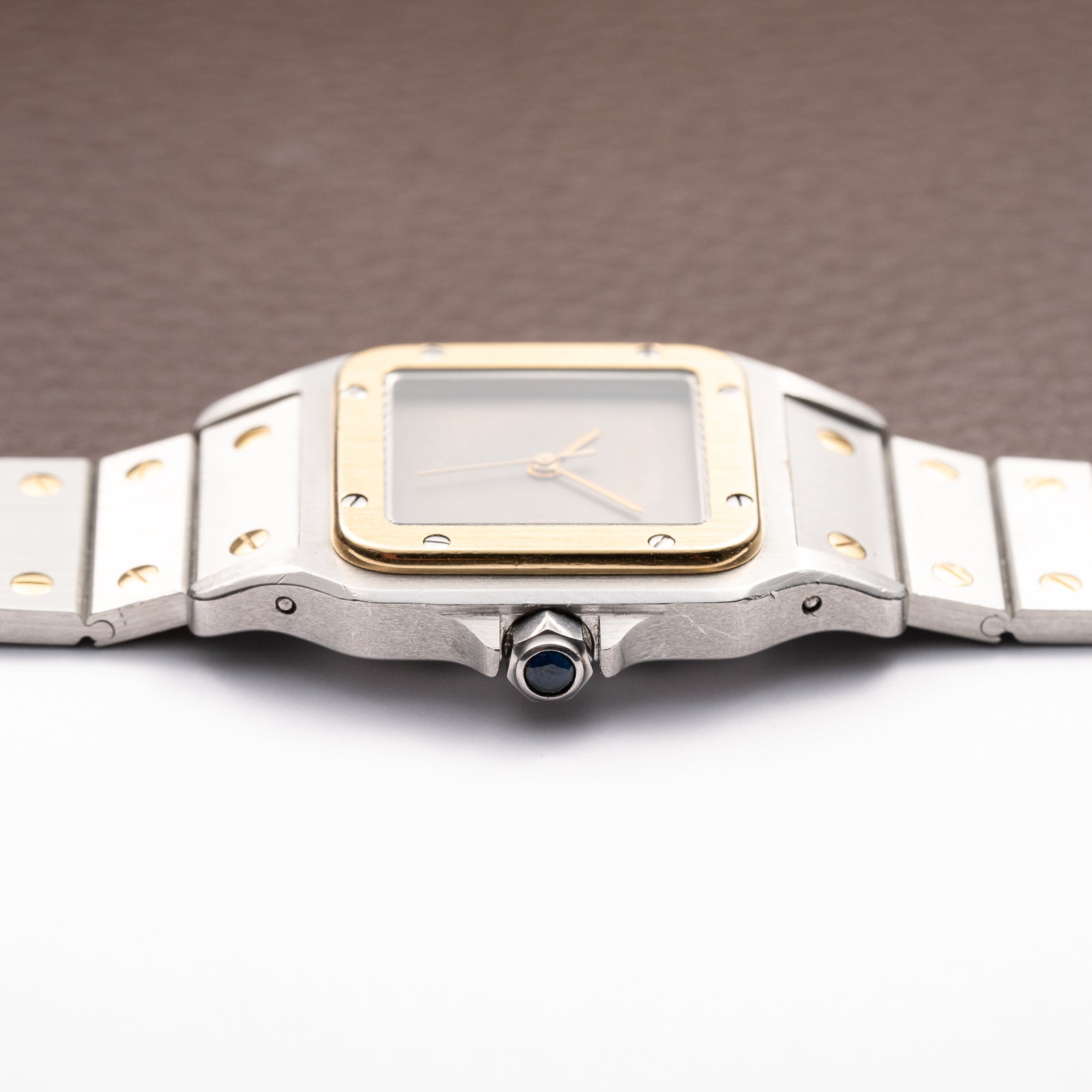 Cartier Santos Carrée Ghost Grey Patina "Swiss" Only Automatic GM Ref. 2961 from 1980s