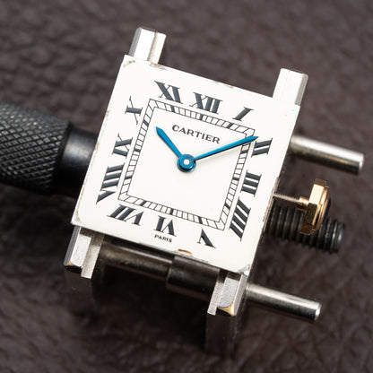 Cartier Santos Dumont Thick Chunky Case 18k Yellow Gold 'Paris' dial Full Set Ref 78097 from 1975