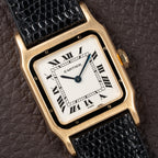 Cartier Santos Dumont Thick Chunky Case 18k Yellow Gold 'Paris' dial Full Set Ref 78097 from 1975
