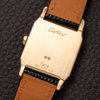 Cartier Santos Dumont Thick Chunky Case 18k Yellow Gold 'Paris' dial Full Set Ref 78097 from 1975