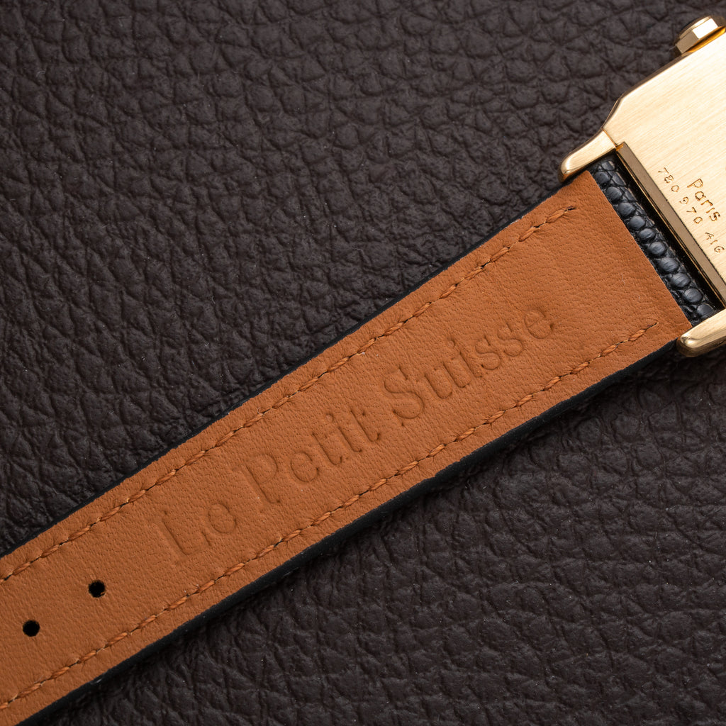 Cartier Santos Dumont Thick Chunky Case 18k Yellow Gold 'Paris' dial Full Set Ref 78097 from 1975