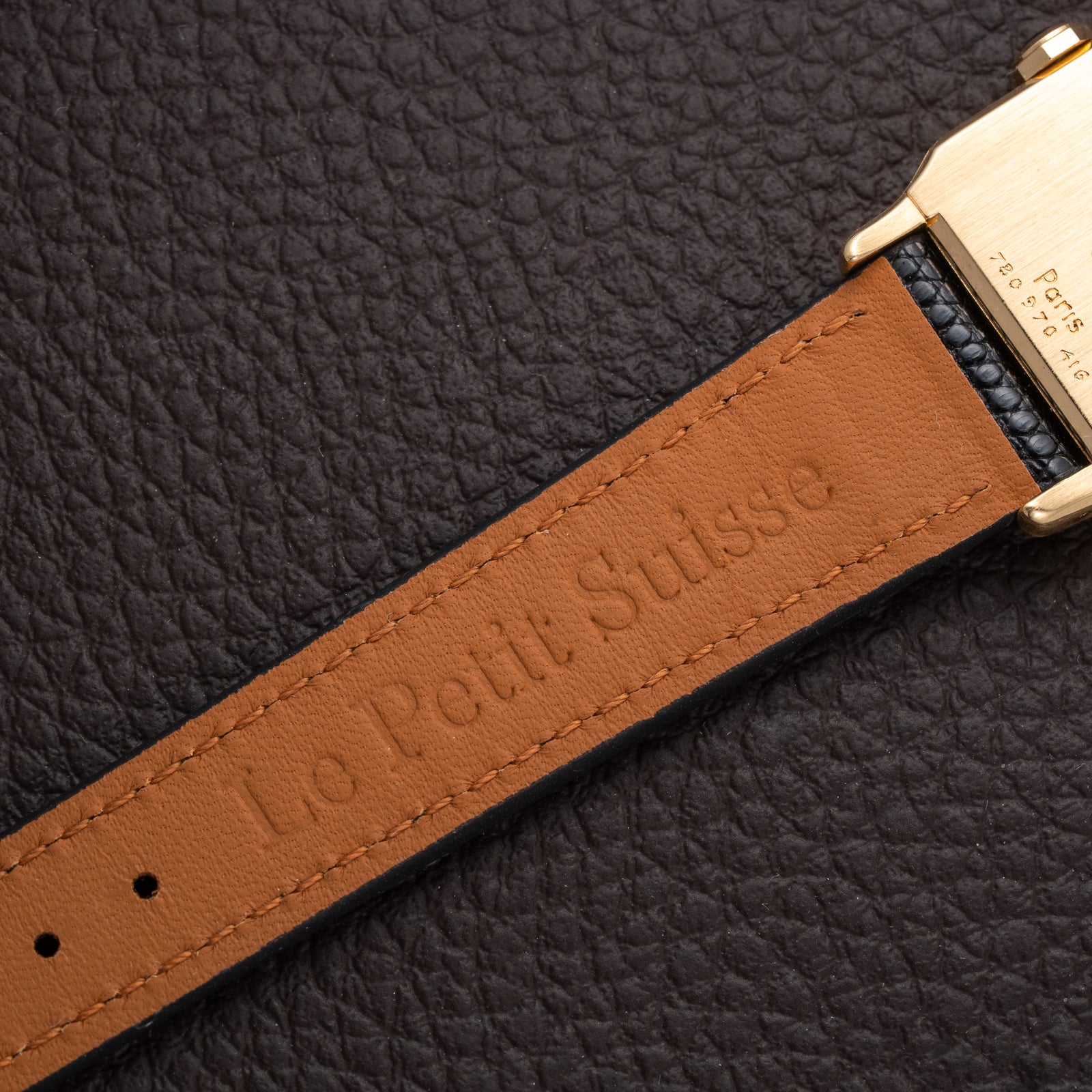 Cartier Santos Dumont Thick Chunky Case 18k Yellow Gold 'Paris' dial Full Set Ref 78097 from 1975
