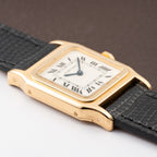 Cartier Santos Dumont Thick Chunky Case 18k Yellow Gold 'Paris' dial Full Set Ref 78097 from 1975