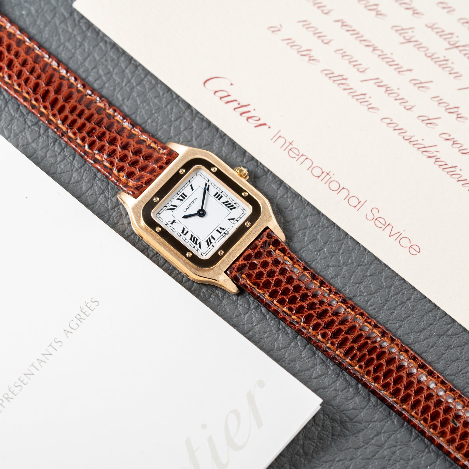 Cartier Santos Dumont Extra Plate 18K Gold Ref. 96053