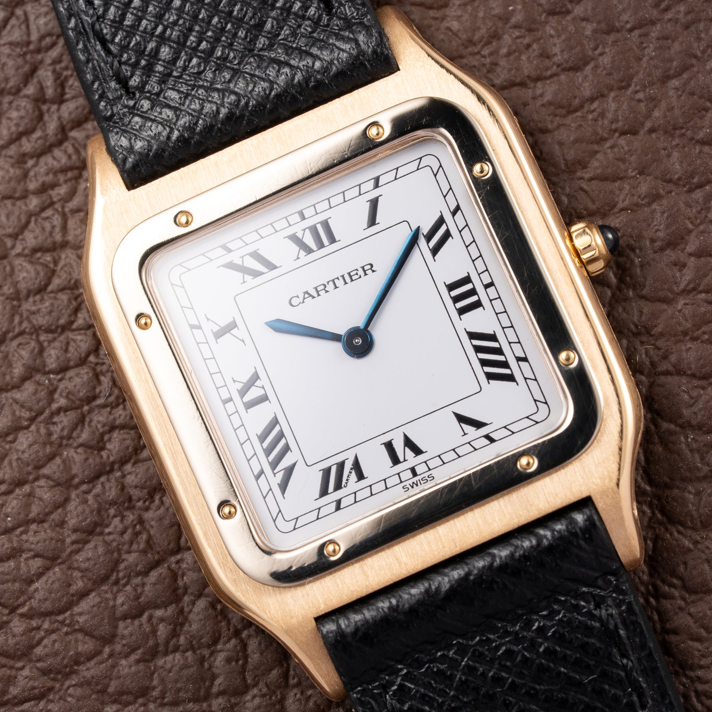 Cartier Santos Dumont Extra Plat Bicolor Frederic Piguet 21 Ref 96061 from 1980s