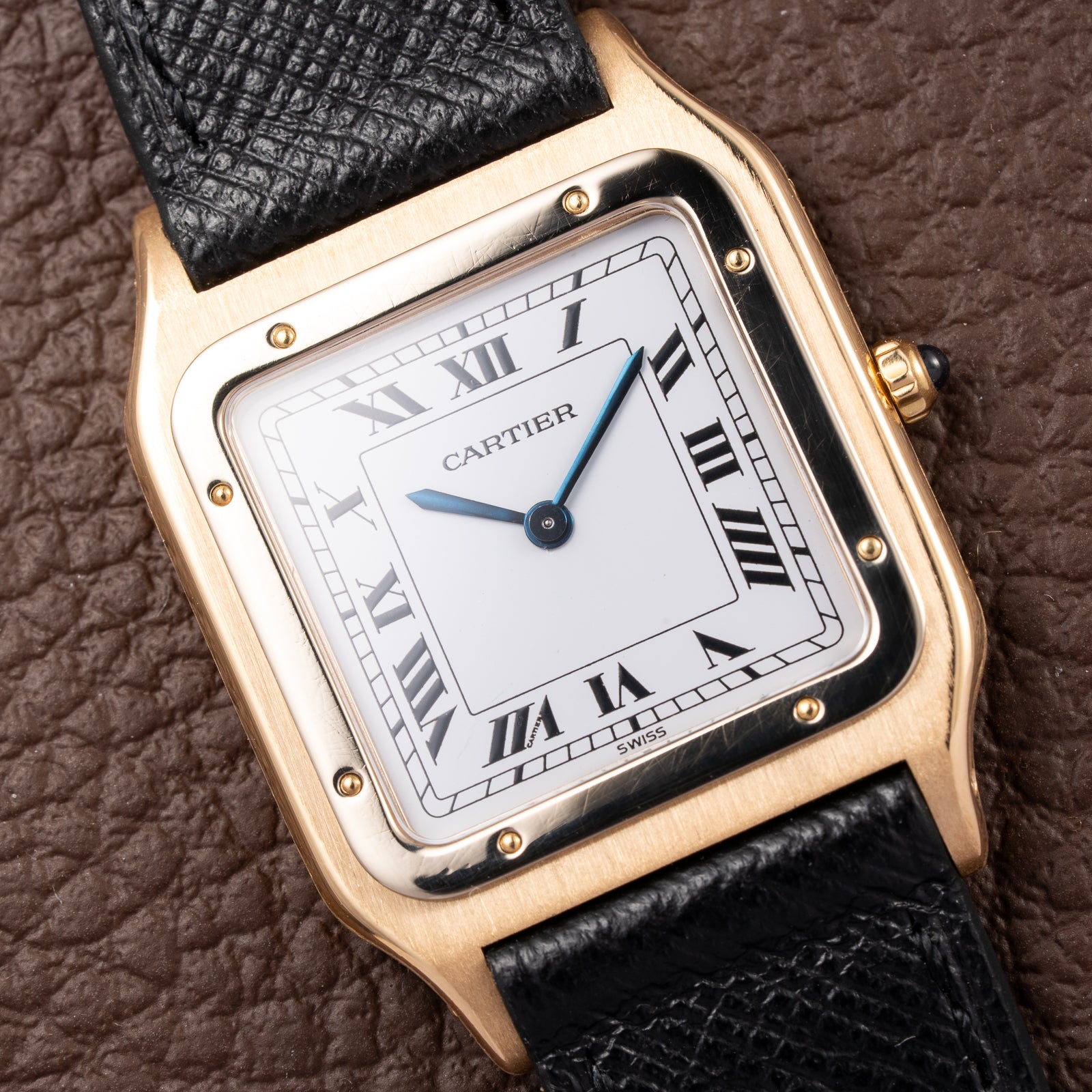 Cartier Santos Dumont Extra Plat Bicolor Frederic Piguet 21 Ref 96061 from 1980s
