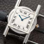 Cartier Santos Dumont Extra Plat Guilloché 18K Yellow Gold Ref. 821054 from 1980s