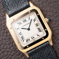Cartier Santos Dumont Extra Plat Guilloché 18K Yellow Gold Ref. 821054 from 1980s