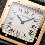 Cartier Santos Dumont Extra Plat Guilloché 18K Yellow Gold Ref. 821054 from 1980s
