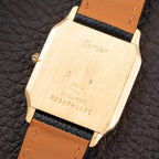 Cartier Santos Dumont Extra Plat Guilloché 18K Yellow Gold Ref. 821054 from 1980s