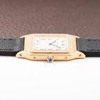 Cartier Santos Dumont Extra Plat Guilloché 18K Yellow Gold Ref. 821054 from 1980s