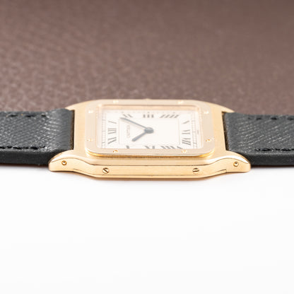 Cartier Santos Dumont Extra Plat Guilloché 18K Yellow Gold Ref. 821054 from 1980s