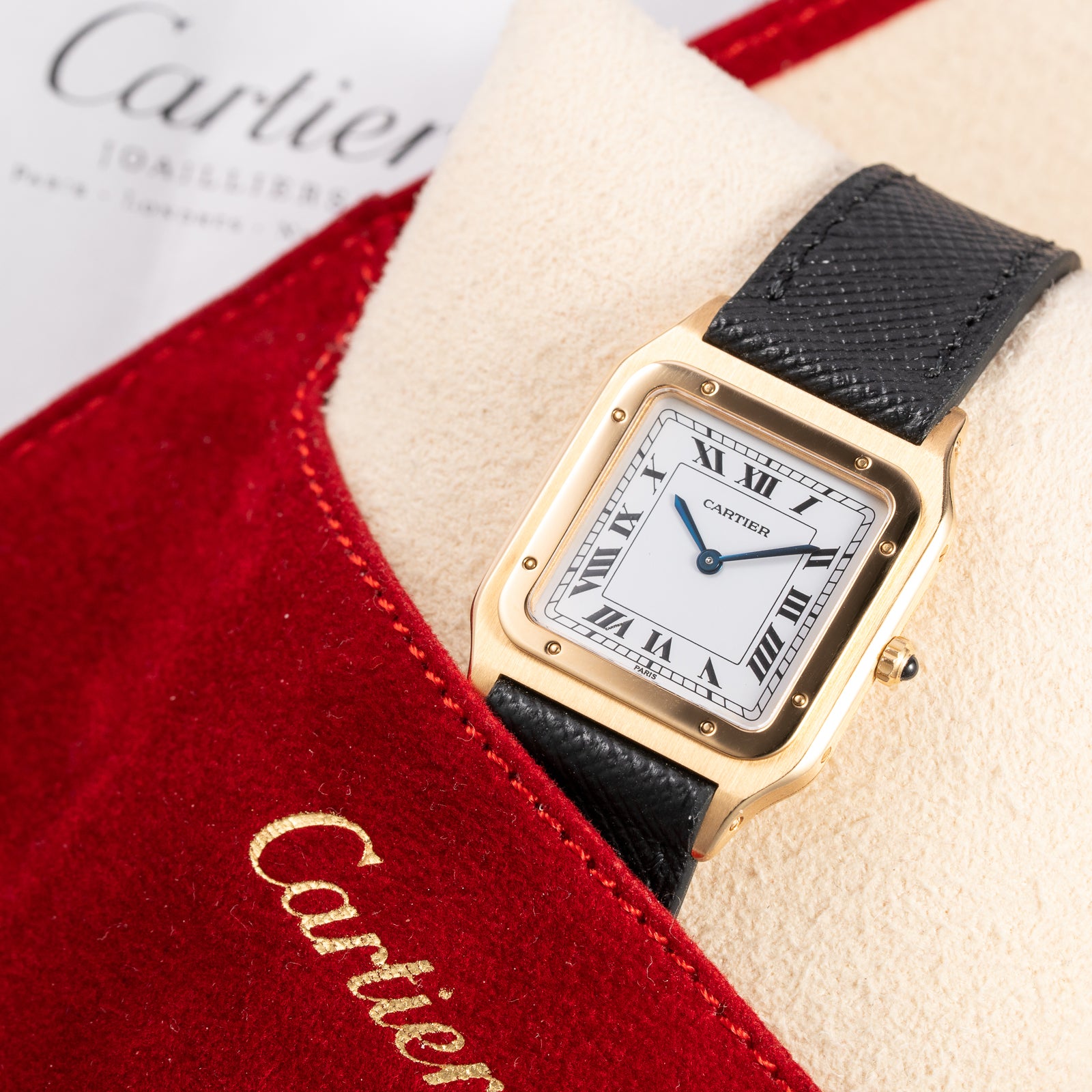Cartier Santos Dumont Extra Plate GM Cal. Frédérique Piguet 21 Ref. 96054 from 1970s