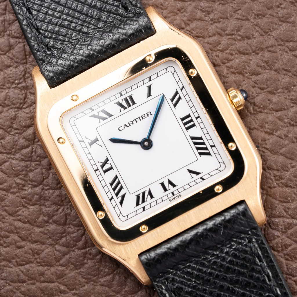 Cartier Santos Dumont Extra Plat 18K Yellow Gold Ref. 96054 from 1970s