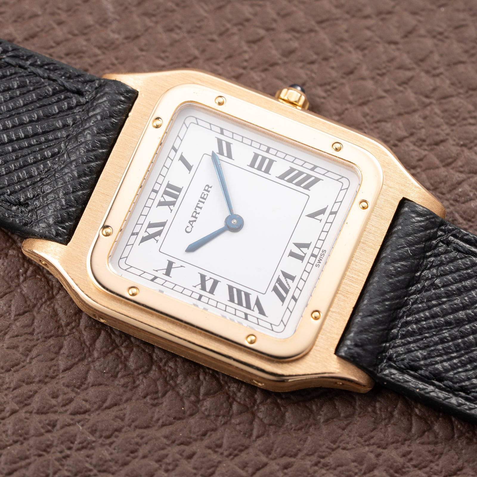 Cartier Santos Dumont Extra Plat 18K Yellow Gold Ref. 96054 from 1970s