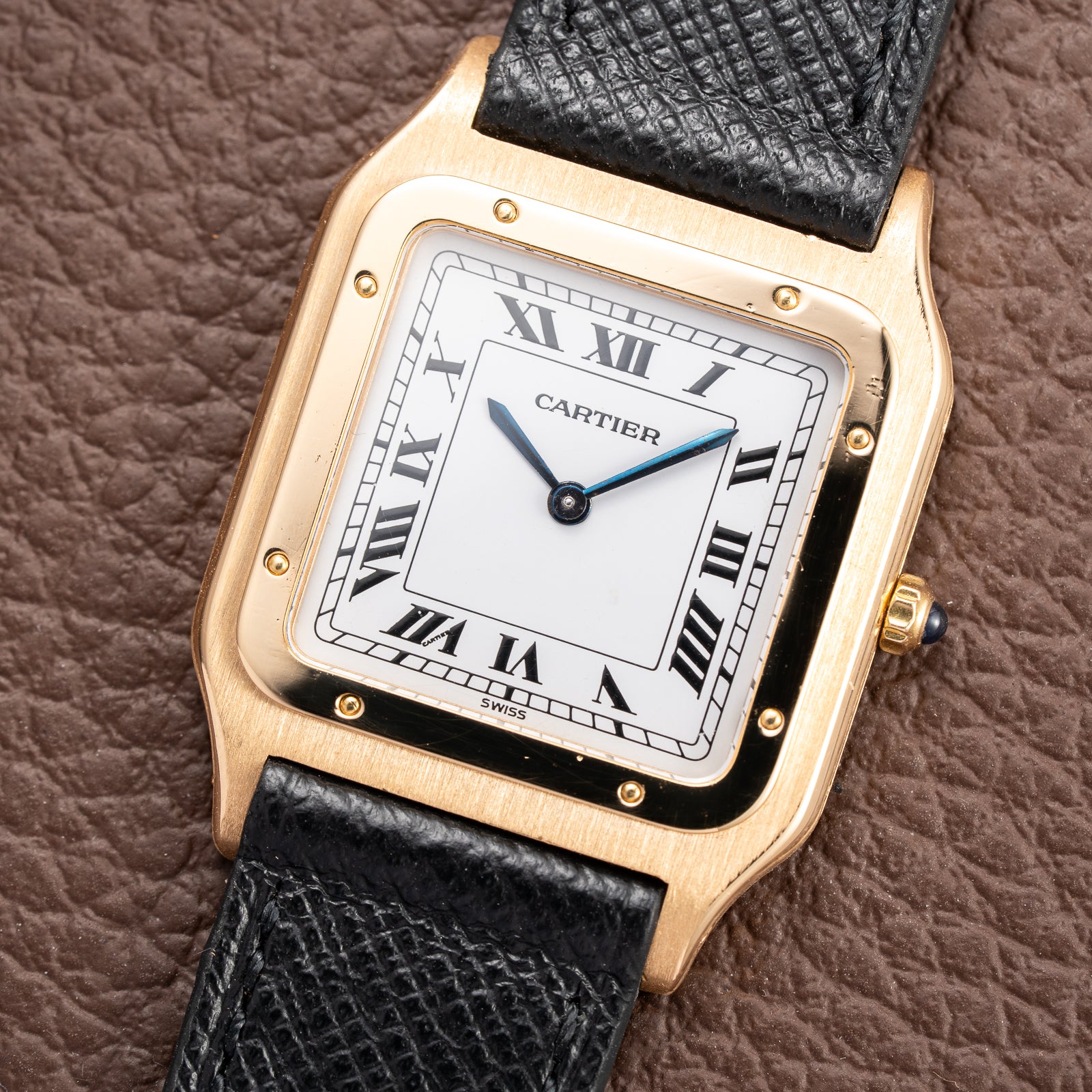 Cartier Santos Dumont Extra Plat 18K Yellow Gold Ref. 96054 from 1970s
