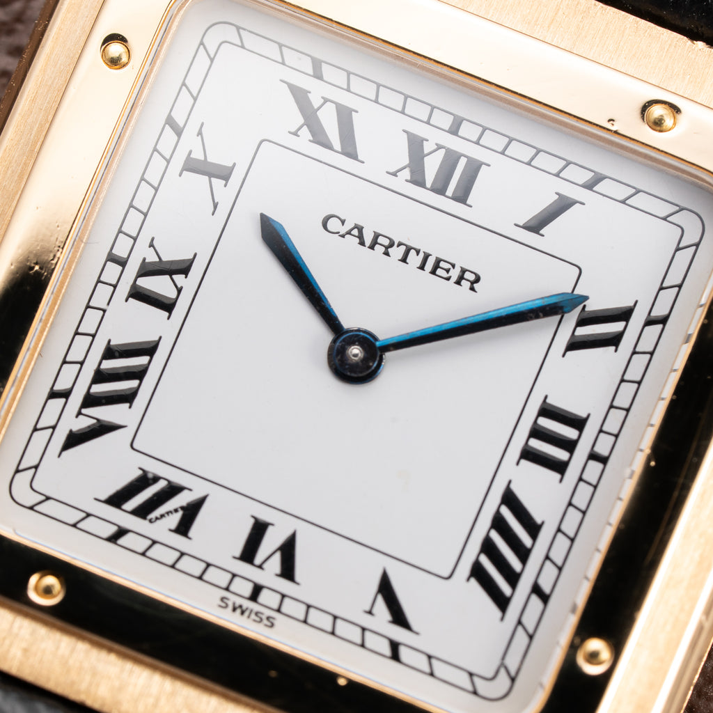 Cartier Santos Dumont Extra Plat 18K Yellow Gold Ref. 96054 from 1970s