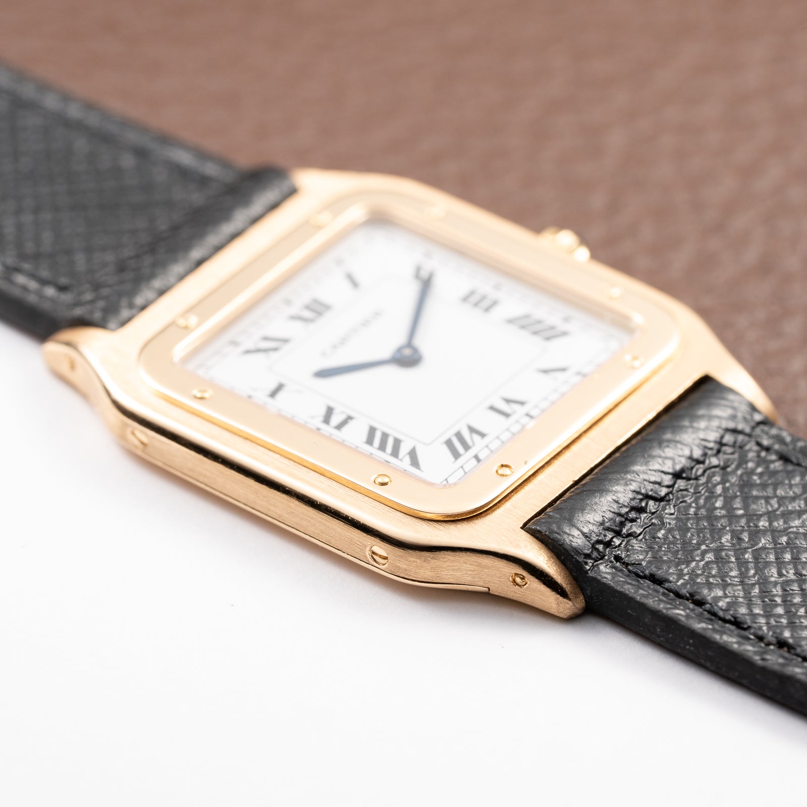 Cartier Santos Dumont Extra Plat 18K Yellow Gold Ref. 96054 from 1970s