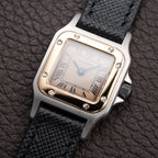 Cartier Santos Galbée Patina Dial Gold & Steel PM w/ Cartier Service 2026 Ref. 1567 From 1990s