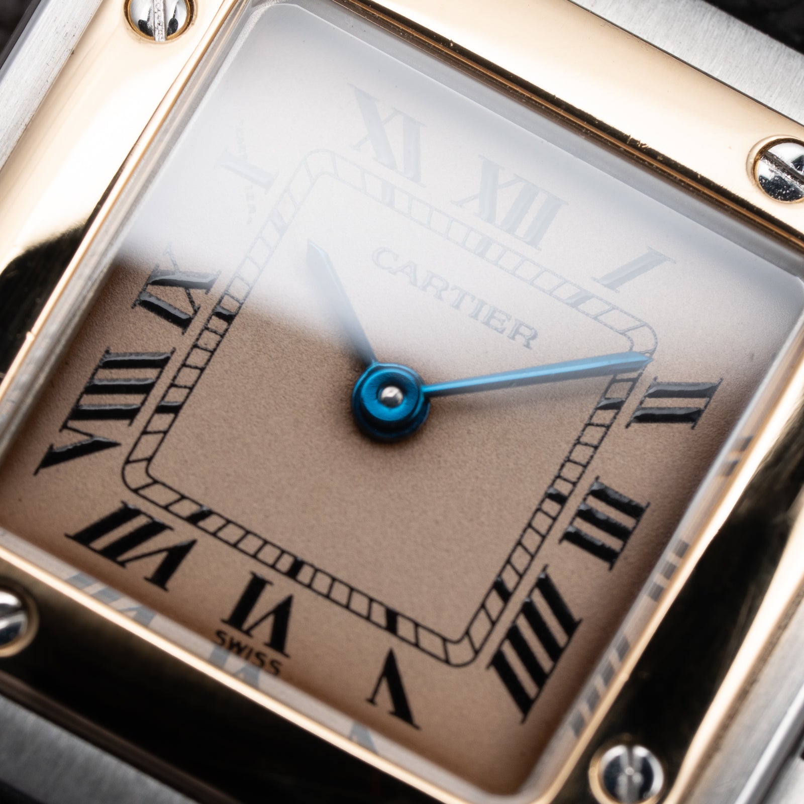 Cartier Santos Galbée Patina Dial Gold & Steel PM w/ Cartier Service 2026 Ref. 1567 From 1990s