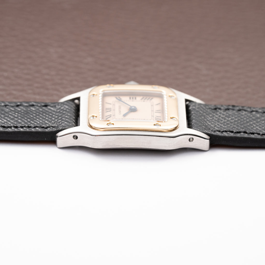 Cartier Santos Galbée Patina Dial Gold & Steel PM w/ Cartier Service 2026 Ref. 1567 From 1990s
