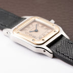 Cartier Santos Galbée Patina Dial Gold & Steel PM w/ Cartier Service 2026 Ref. 1567 From 1990s