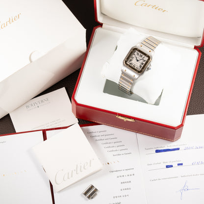 Cartier Santos Galbée Automatic Gold & Steel Full Set Ref. 2823 from 2016