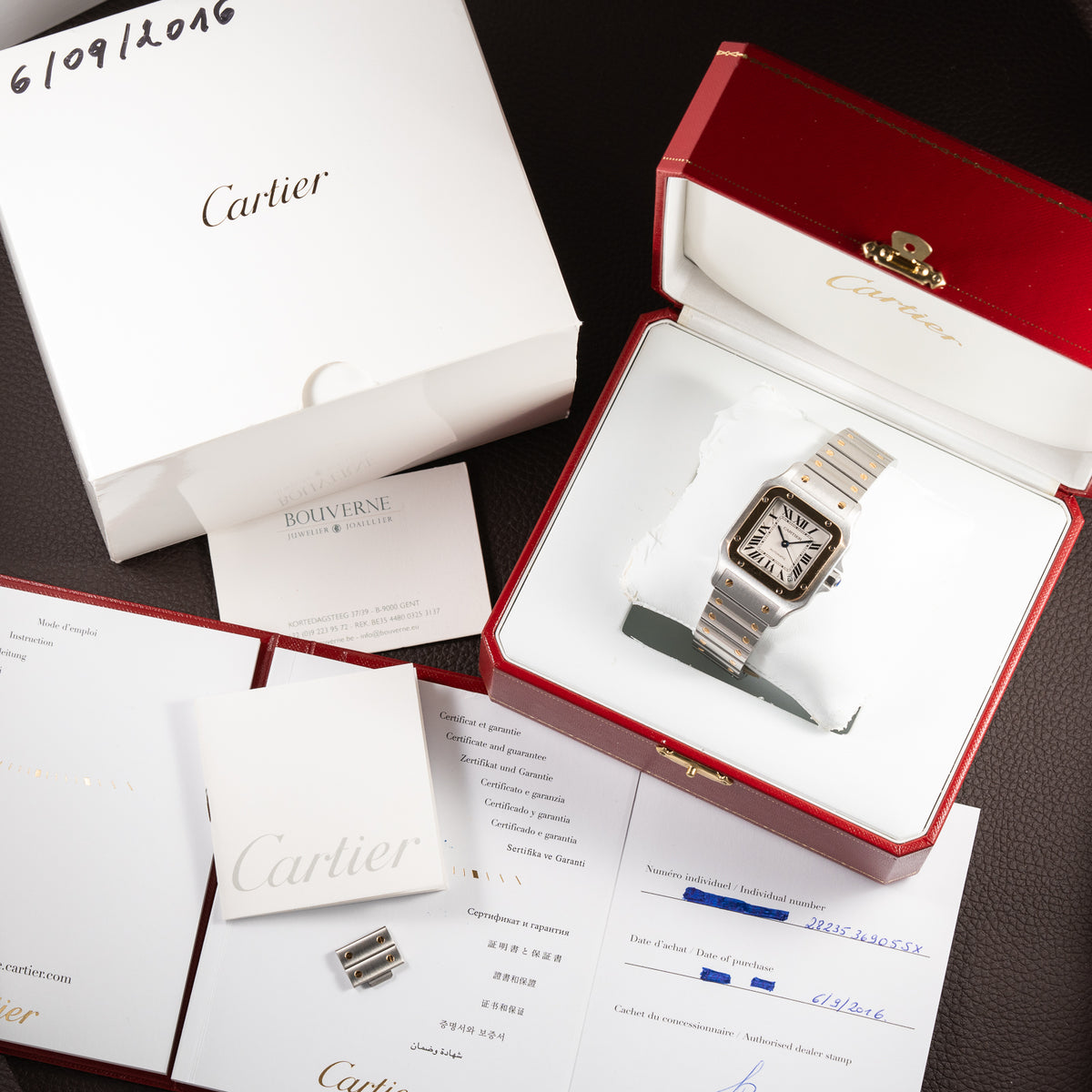 Cartier Santos Galbée Automatic Gold & Steel Full Set Ref. 2823 from 2016