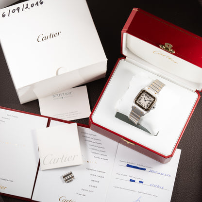 Cartier Santos Galbée Automatic Gold & Steel Full Set Ref. 2823 from 2016
