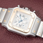 Cartier Santos Galbée Chronograph Gold & Steel Bi-Color Quartz Ref. 2425 from 1990s