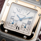 Cartier Santos Galbée Chronograph Gold & Steel Bi-Color Quartz Ref. 2425 from 1990s