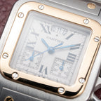 Cartier Santos Galbée Chronograph Gold & Steel Bi-Color Quartz Ref. 2425 from 1990s
