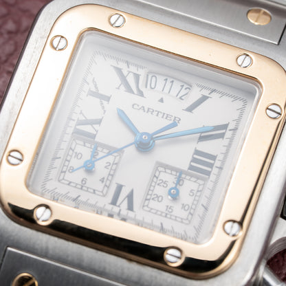 Cartier Santos Galbée Chronograph Gold & Steel Bi-Color Quartz Ref. 2425 from 1990s