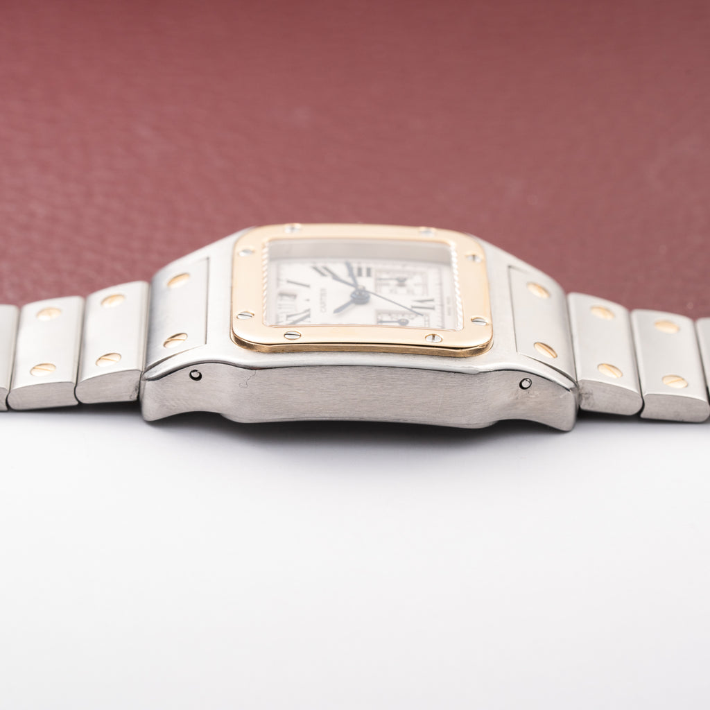 Cartier Santos Galbée Chronograph Gold & Steel Bi-Color Quartz Ref. 2425 from 1990s