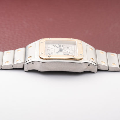 Cartier Santos Galbée Chronograph Gold & Steel Bi-Color Quartz Ref. 2425 from 1990s