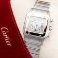 Cartier Santos Galbée Chronograph ChronoFlex Gold & Steel w/ Cartier Service 2026 Ref. 2425 From 2000s