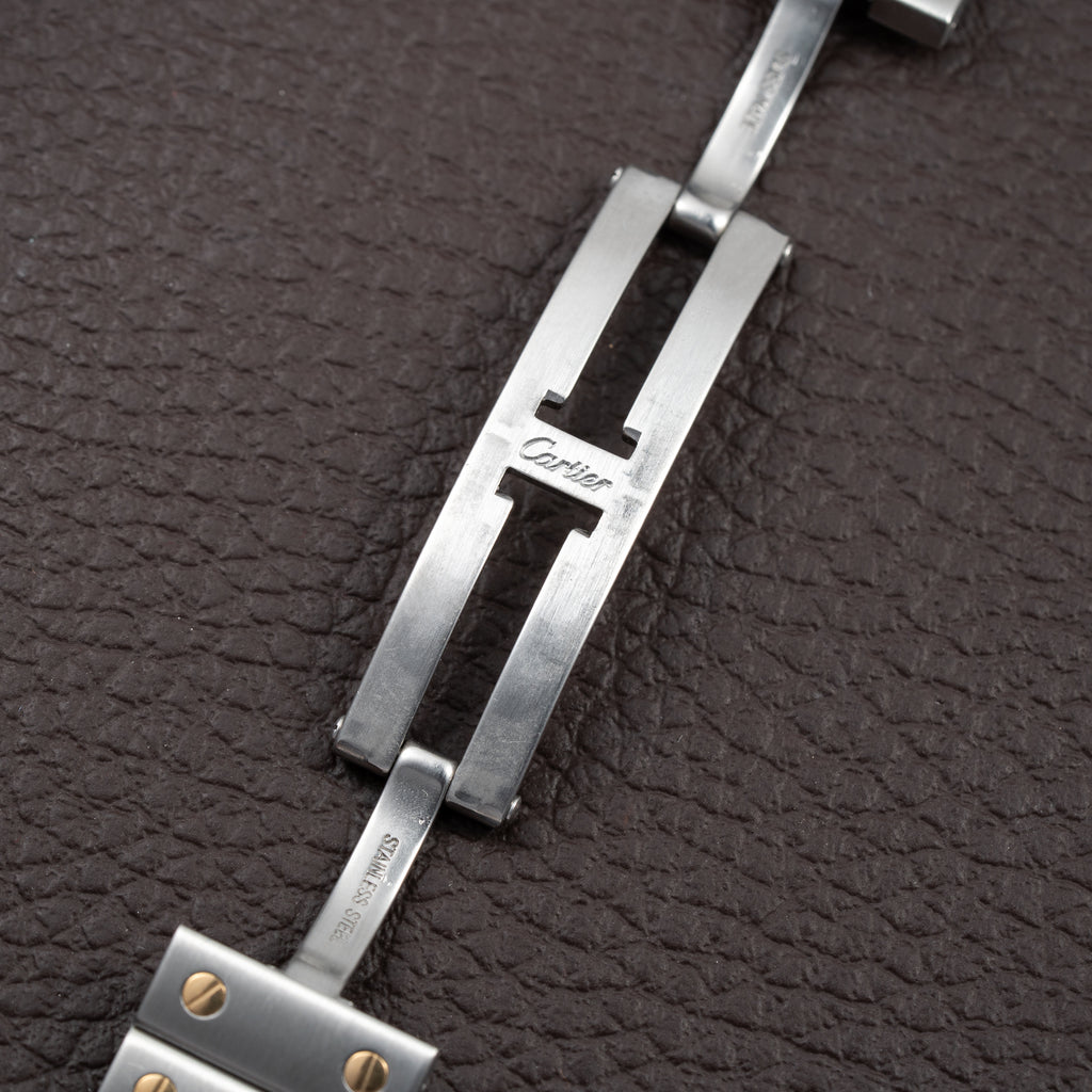 Cartier Santos Galbée Chronograph ChronoFlex Gold & Steel w/ Cartier Service 2026 Ref. 2425 From 2000s