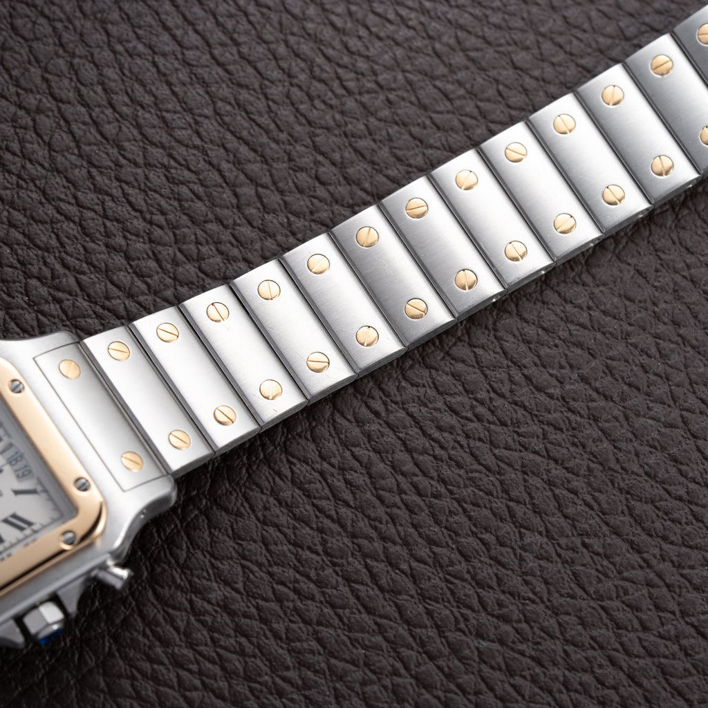 Cartier Santos Galbée Chronograph ChronoFlex Gold & Steel w/ Cartier Service 2026 Ref. 2425 From 2000s