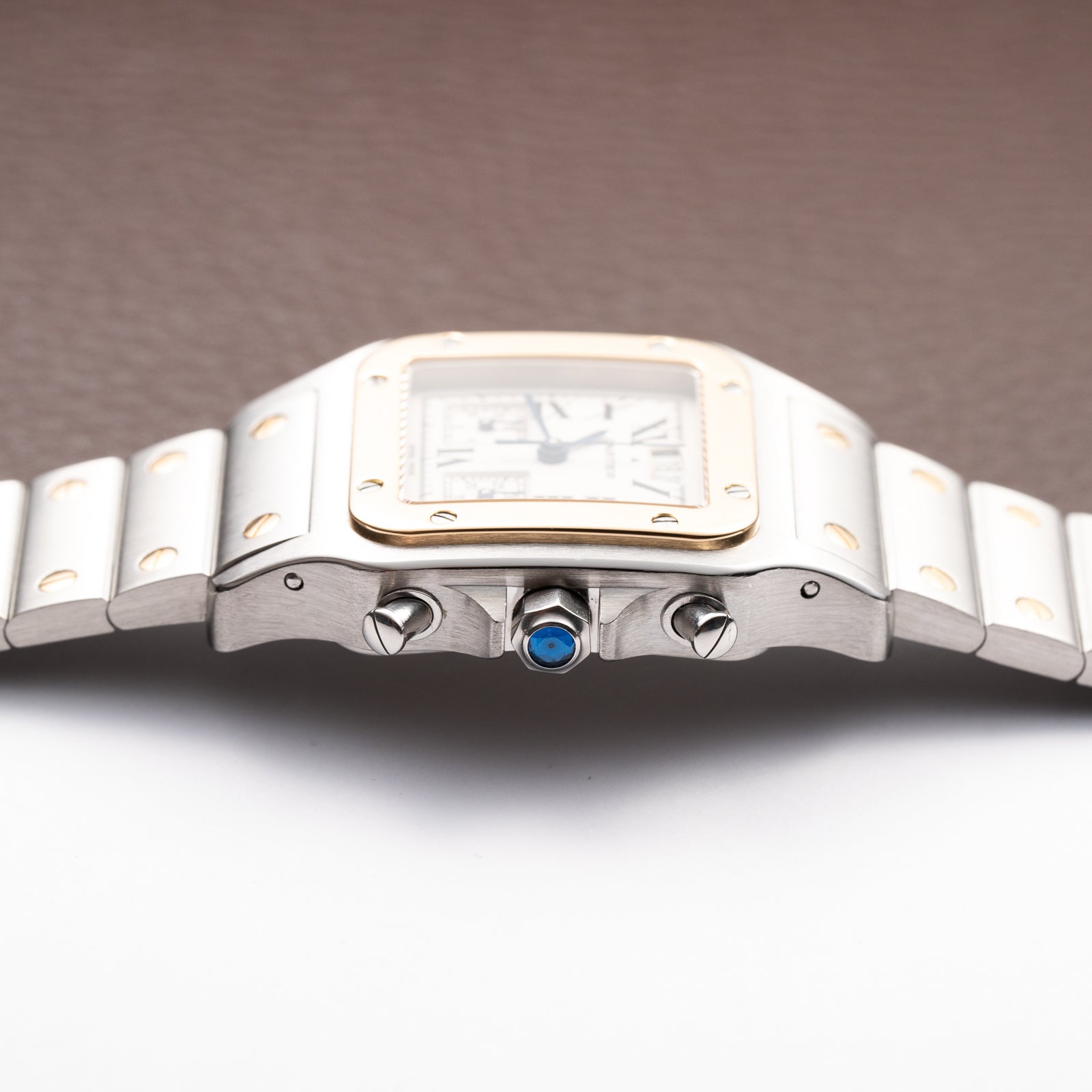 Cartier Santos Galbée Chronograph ChronoFlex Gold & Steel w/ Cartier Service 2026 Ref. 2425 From 2000s