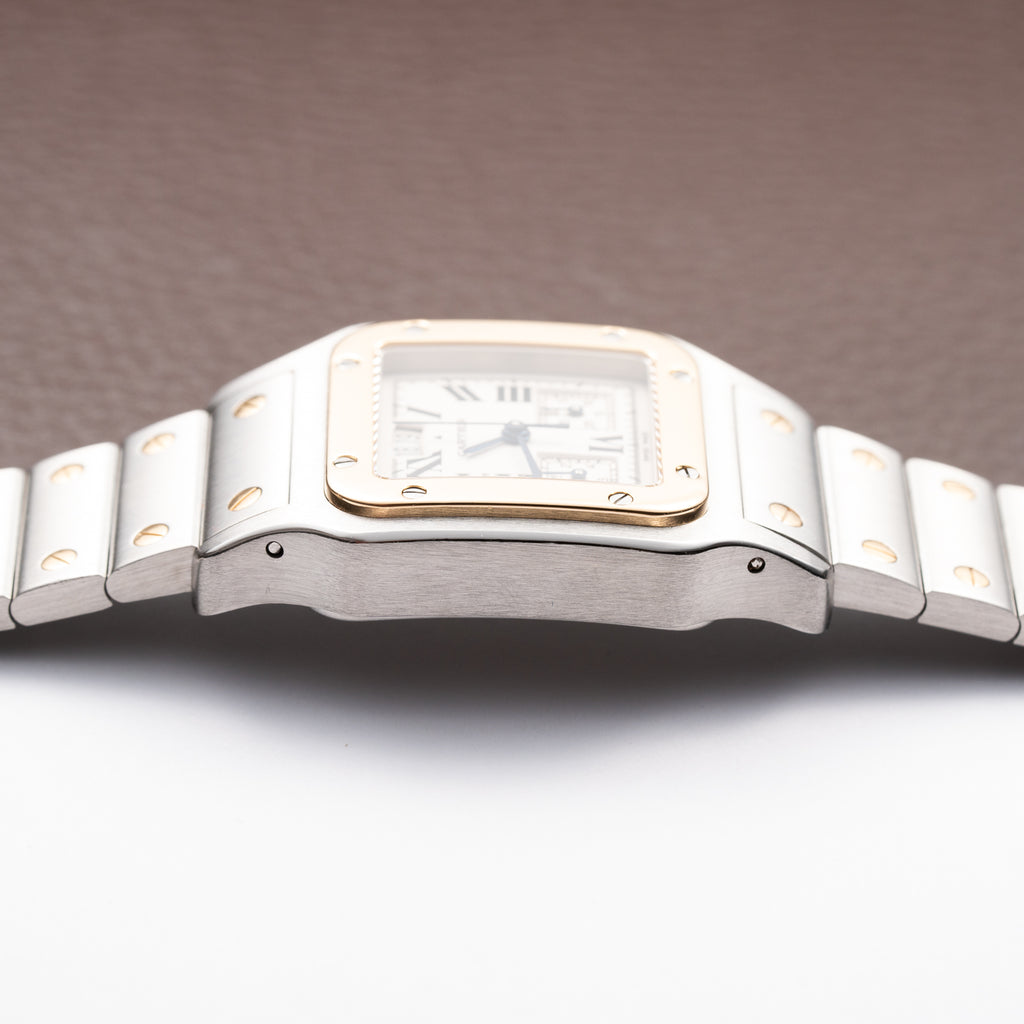Cartier Santos Galbée Chronograph ChronoFlex Gold & Steel w/ Cartier Service 2026 Ref. 2425 From 2000s