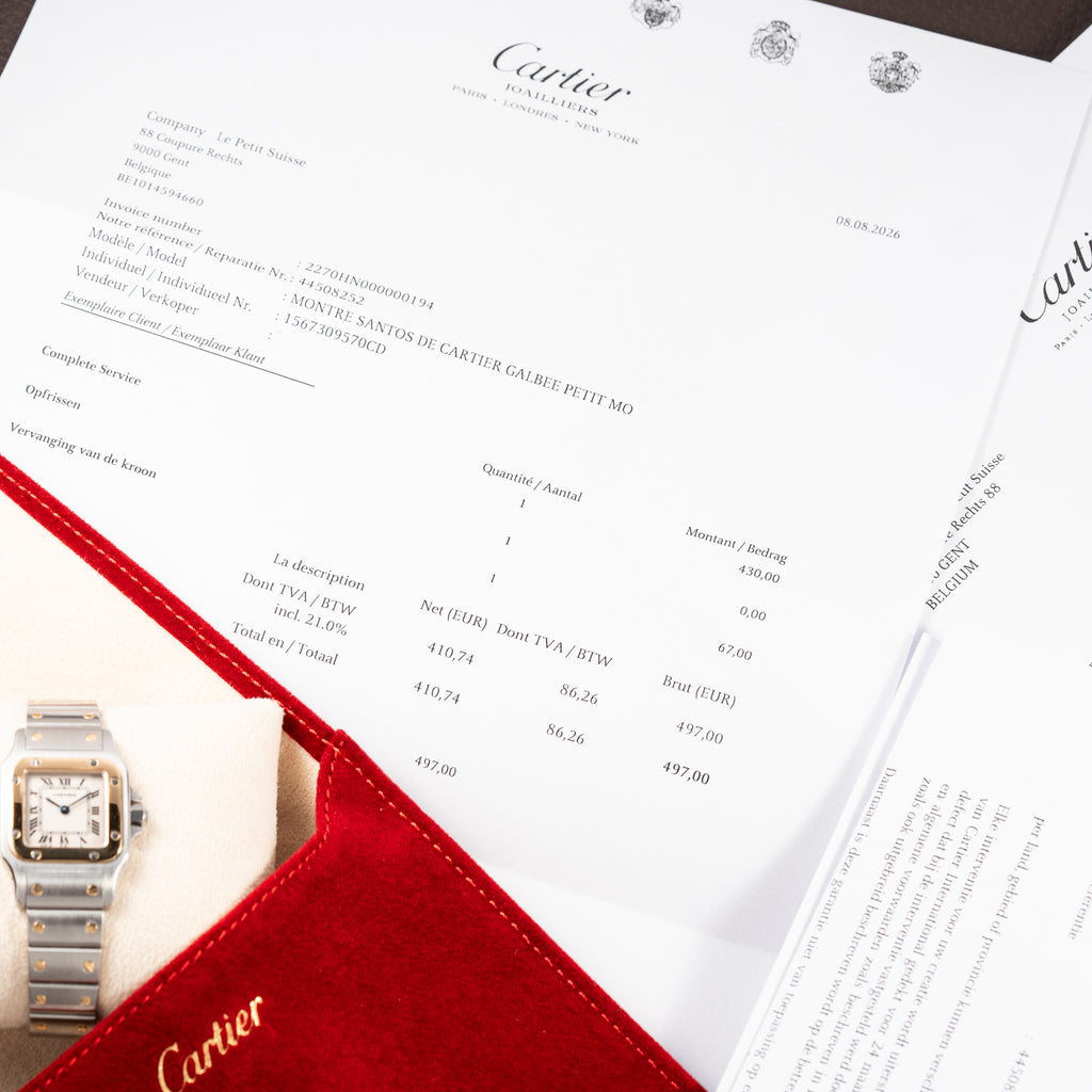 Cartier Santos Galbée Gold & Steel PM Cartier Service 2026 w/ 2-Year International Warranty Ref. 1567 from 1990s