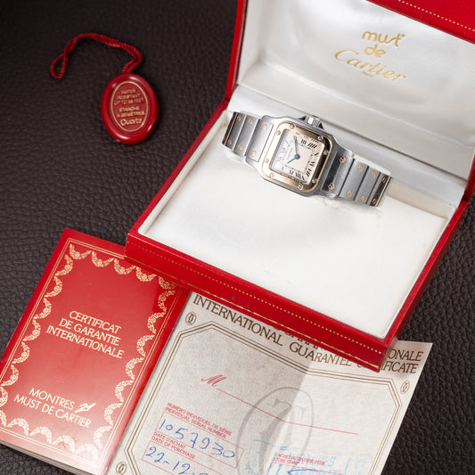 Cartier Santos Galbée Lady PM Quartz Bi-Color Full Set Ref. 1057930 from 1993