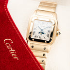 Cartier Santos Galbée Moonphase “Or Massif” 18K Yellow Gold Ref 819901 from 1980s